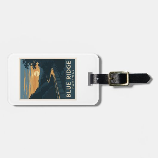 Blue Ridge Parkway Sunset Gepäckanhänger (Vorderseite horizontal)