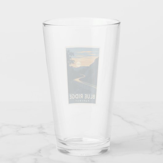 Blue Ridge Parkway Sunset Glas (Rückseite)