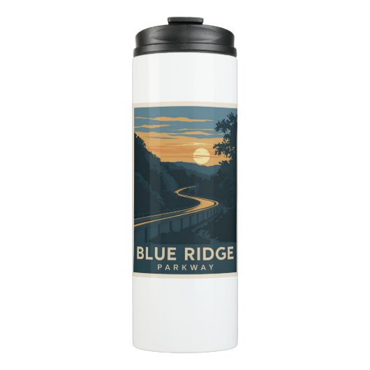 Blue Ridge Parkway Sunset Thermosbecher (Vorderseite)