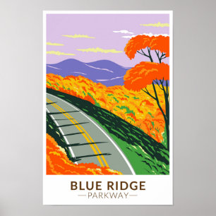 Blue Ridge Parkway Vintag Poster