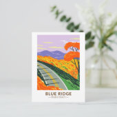 Blue Ridge Parkway Vintag Postkarte (Stehend Vorderseite)