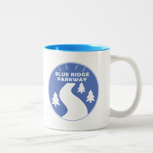 Blue Ridge Parkway Zweifarbige Tasse (Rechts)