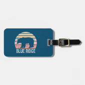 Blue Ridge Retro Bär Gepäckanhänger (Vorderseite horizontal)