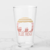 Blue Ridge Retro Bär Glas (Vorderseite)