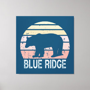 Blue Ridge Retro Bär Leinwanddruck