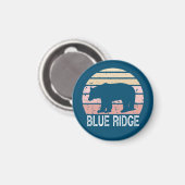 Blue Ridge Retro Bär Magnet (Vorderseite/Rückseite)