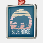 Blue Ridge Retro Bär Ornament Aus Metall (Links)