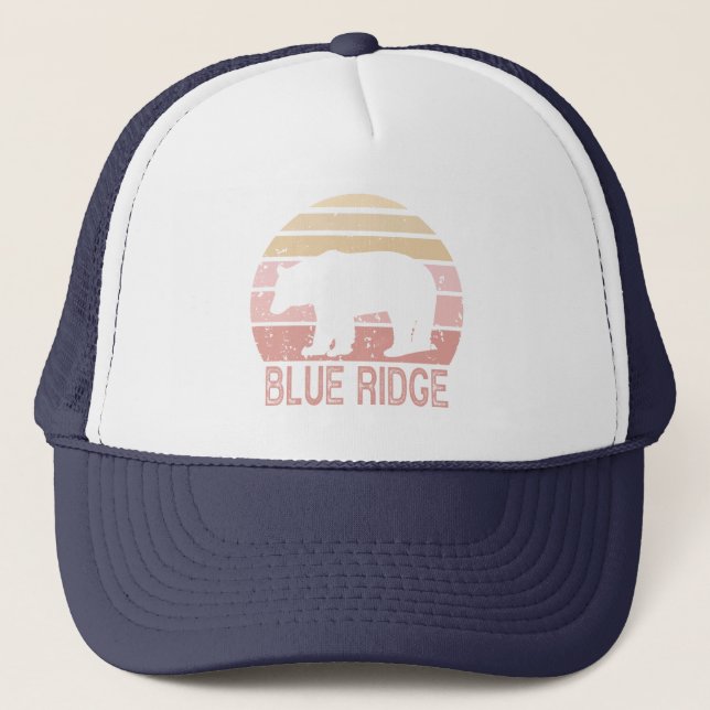 Blue Ridge Retro Bär Truckerkappe (Vorderseite)