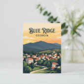 Blue Ridge USA Postkarte (Stehend Vorderseite)