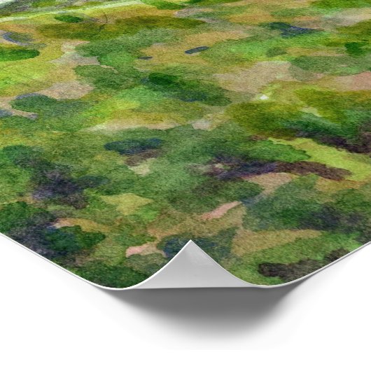 Blue Ridge Watercolor Study 2 Poster (Ecke)