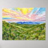Blue Ridge Watercolor Study 2 Poster (Vorne)