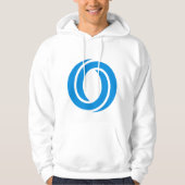 Blue Ring Simple Men Hoodie (Vorderseite)