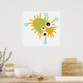 Blue Ringed Germ Poster (Küche)