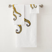 Blue-ringed octopus cartoon illustration badhandtuch set (Insitu)