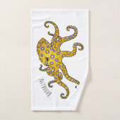 Blue-ringed octopus cartoon illustration  badhandtuch set (Handtuch)