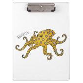 Blue-ringed octopus cartoon illustration klemmbrett (Vorderseite)