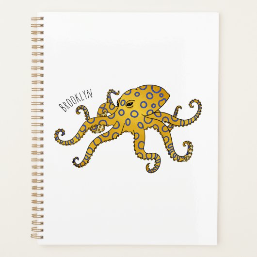 Blue-ringed octopus cartoon illustration planer (Vorderseite)