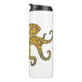 Blue-ringed octopus cartoon illustration thermosbecher (Nach rechts gedreht)