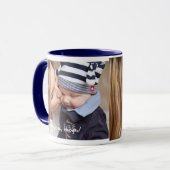 Blue Ringer Tasse Hinzufügen von Bild und Text (Vorderseite Links)
