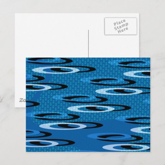 Blue Rings Postkarte (Vorne/Hinten)