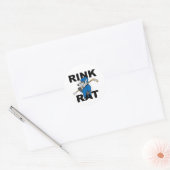 Blue Rink Rat Hockey Classic Round Sticker (Umschlag)