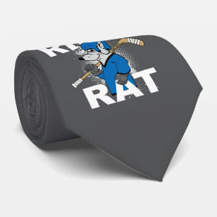 Blue Rink Rat Hockey Dark Gray Krawatte