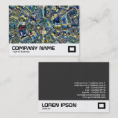 Blue Ripple Abstrakt Visitenkarte (Vorne/Hinten)