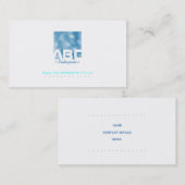Blue Ripple / Ocean Waves Effect Business Card Visitenkarte (Vorne/Hinten)
