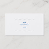 Blue Ripple / Ocean Waves Effect Business Card Visitenkarte (Rückseite)