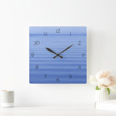 Blue Rippled Water Quadratische Wanduhr (Zuhause)