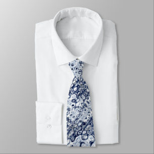Blue Ripples Abstrakt Neck Tie Krawatte