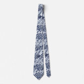 Blue Ripples Abstrakt Neck Tie Krawatte (Vorderseite)