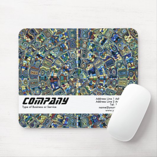 Blue Ripples, Business Mousepad (Mit Mouse)
