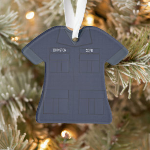 Blue Ripstop Uniform Personalisierter Beruf Ornament