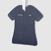 Blue Ripstop Uniform Personalisierter Beruf Ornament (Vorderseite)