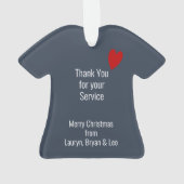 Blue Ripstop Uniform Personalisierter Beruf Ornament (Rückseite)