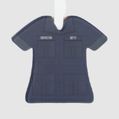 Blue Ripstop Uniform Personalisierter Beruf Ornament (Vorderseite)