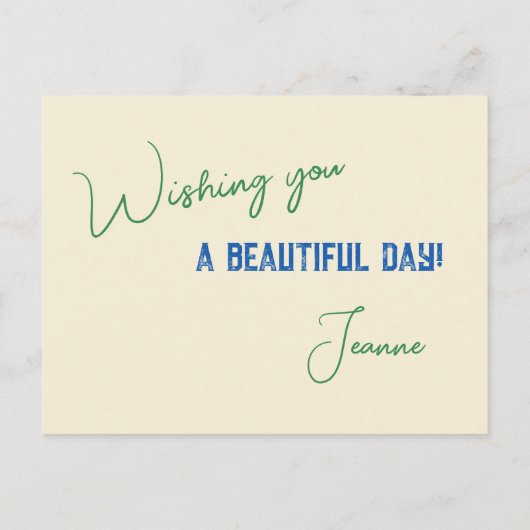 Blue River Anytime Card Postkarte (Rückseite)