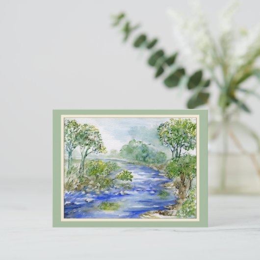Blue River Anytime Card Postkarte (Stehend Vorderseite)