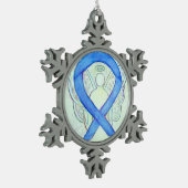 Blue River Awareness Ribbon Angel Ornament (Links)