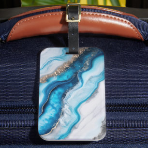 Blue River Marble Gepäckanhänger