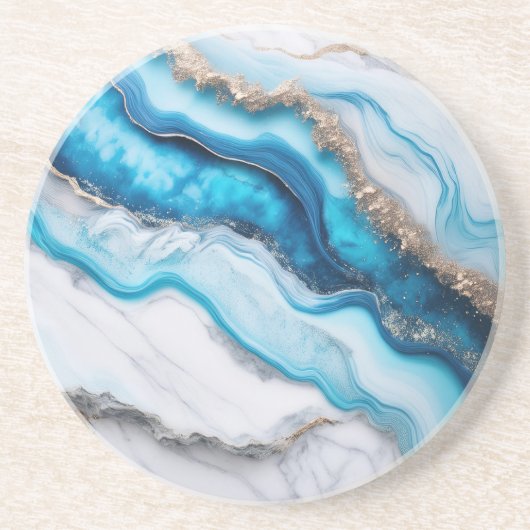 Blue River Marble Getränkeuntersetzer (Vorne)
