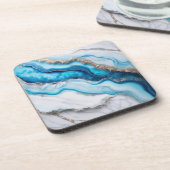 Blue River Marble Getränkeuntersetzer (Linke Seite)