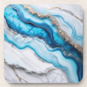 Blue River Marble Getränkeuntersetzer (Vorderseite)