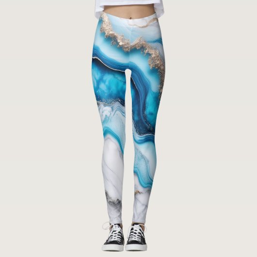 Blue River Marble Leggings (Vorderseite)