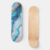 Blue River Marble Skateboard (Vorderseite)