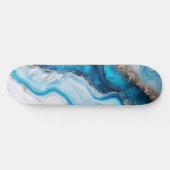 Blue River Marble Skateboard (Horizontal)