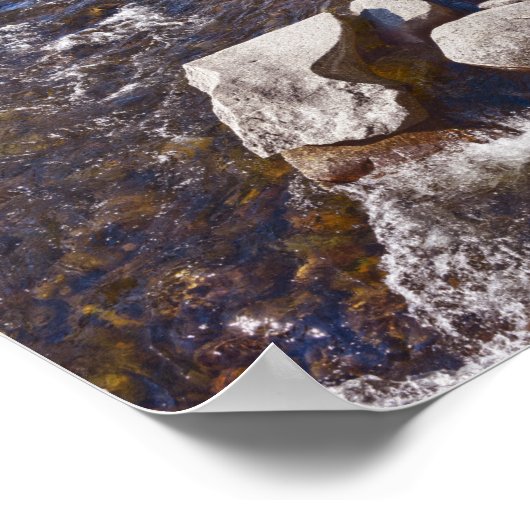 Blue River Pattern, Breckenridge Poster (Ecke)