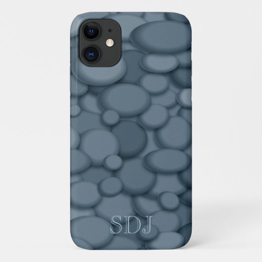 Blue River Rock Monogram Case-Mate iPhone Hülle (Rückseite)