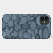 Blue River Rock Monogram Case-Mate iPhone Hülle (Rückseite (Horizontal))